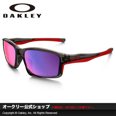 【OAKLEY】オークリーコピー ブランド公式ショップ チェーンリンクアジアンフィット(CHAINLINK ASIAN FIT) フレームカラー（Grey Smoke） レンズカラー（OO Red Iridium Polarized） ミラー（イリジウム）＆偏光レンズ メンズライフスタイルサングラス